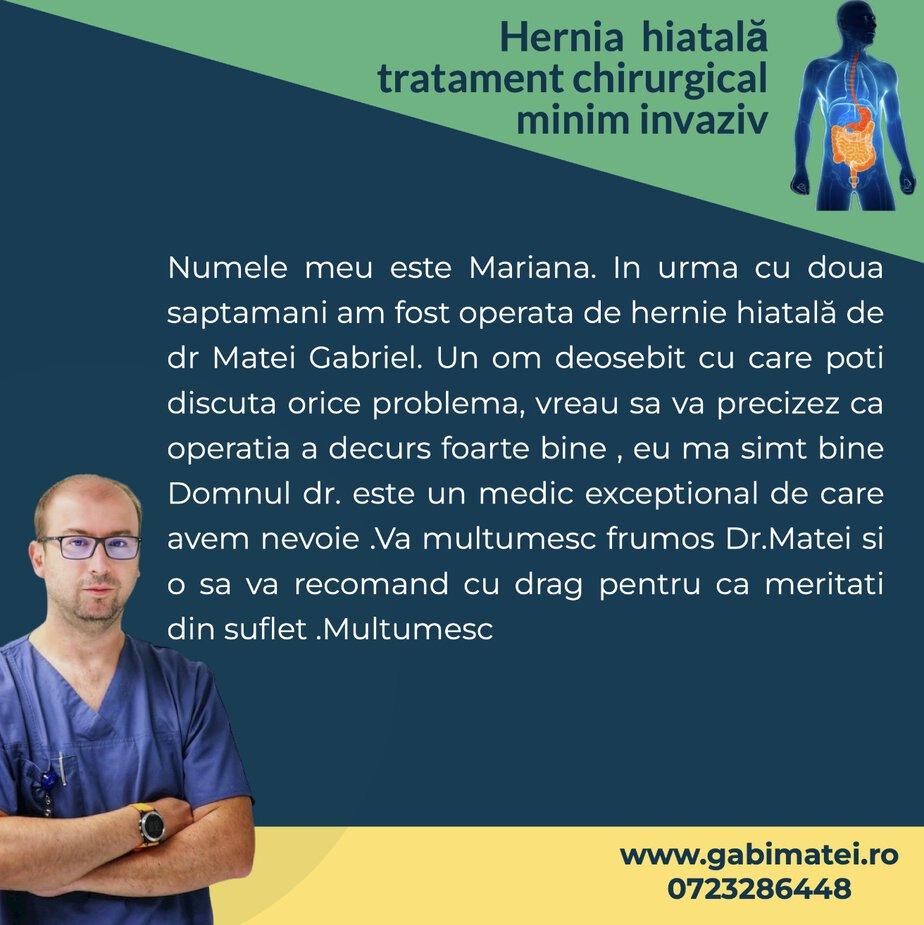 Hernia hiatală- operație cu spitalizare 24h