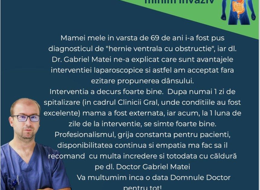 Eventratia-operatie minim invazivă