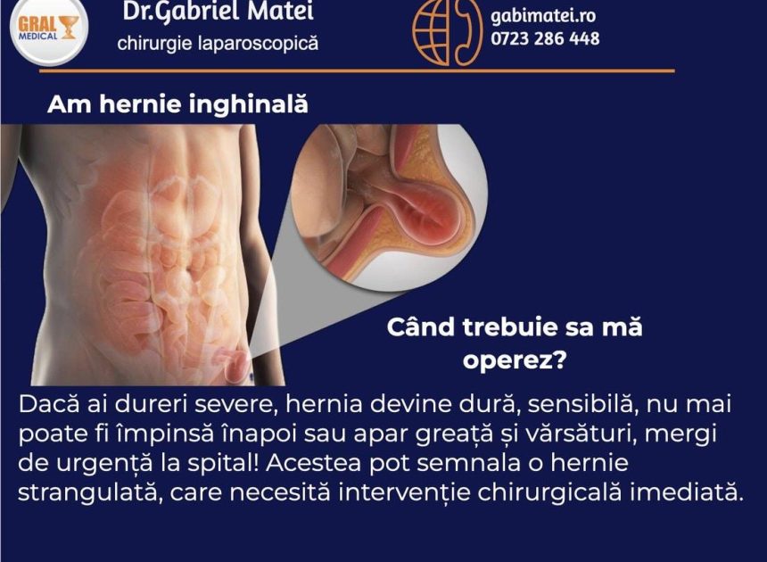 Am hernie inghinală. Când mă operez?