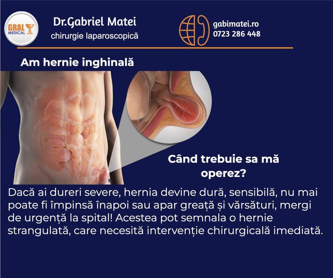 Am hernie inghinală. Când mă operez?
